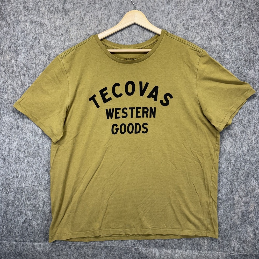 Tecovas T-Shirt Men's‎ XL Short Sleeve Green Western Goods Cowboy Rodeo